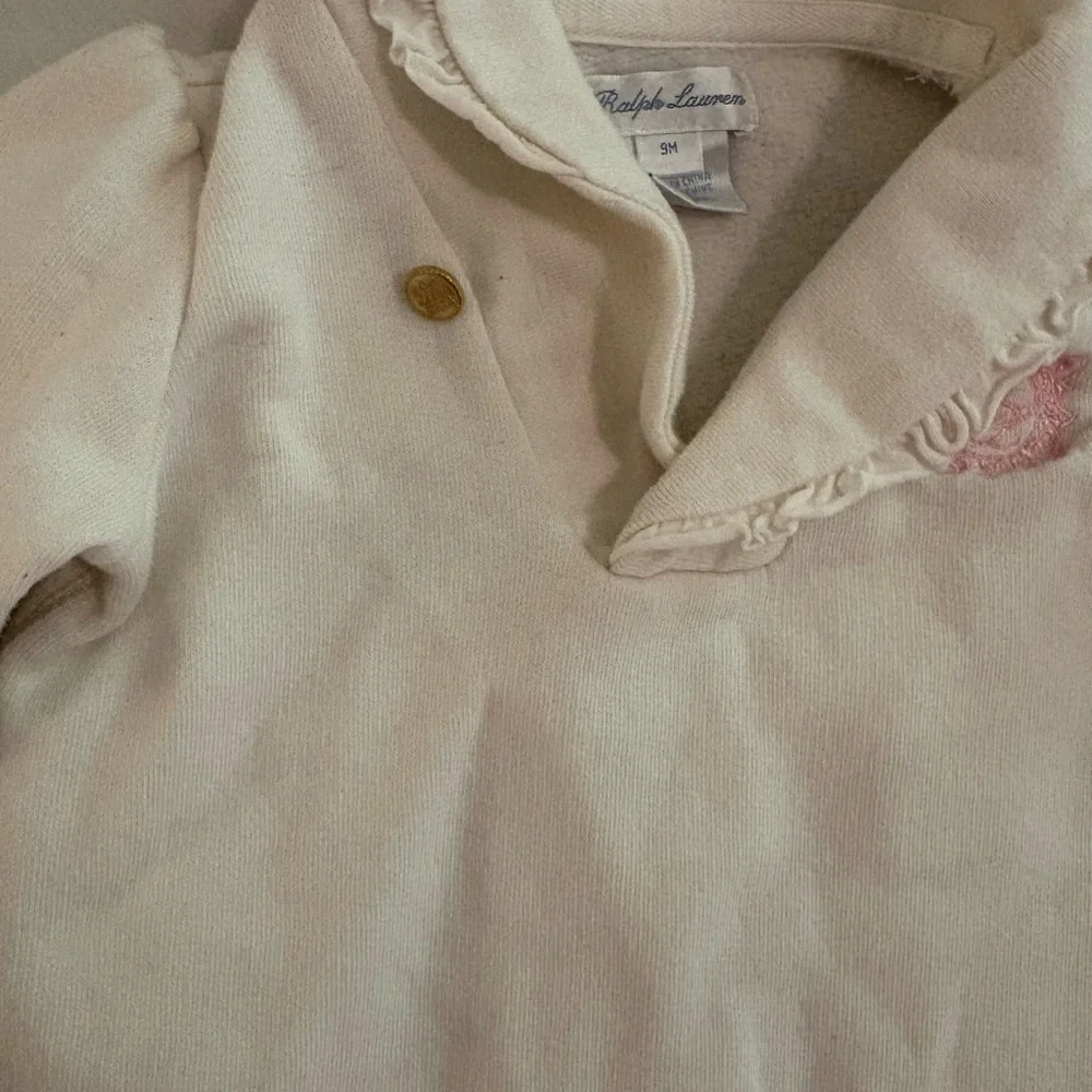 Ralph Lauren Cream Footies One Piece